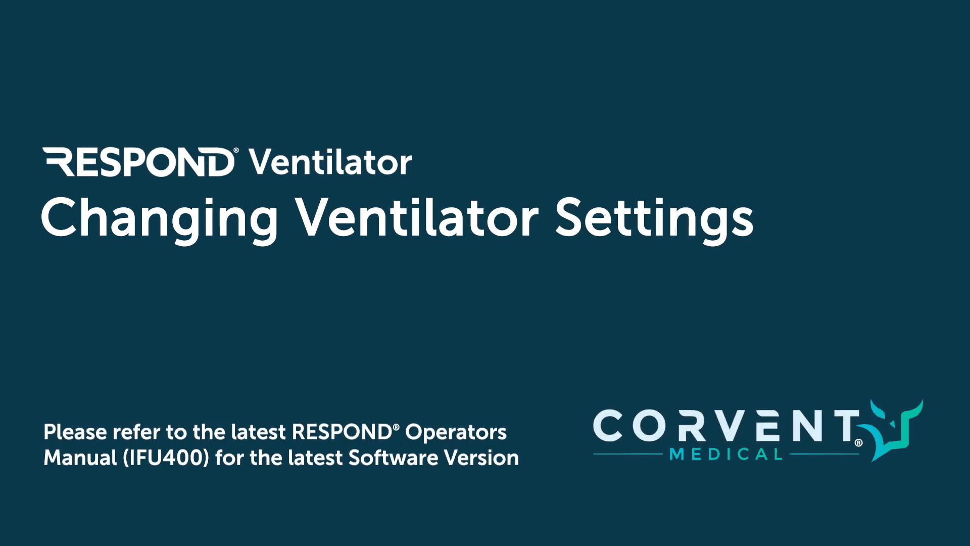 Changing Ventilator Settings