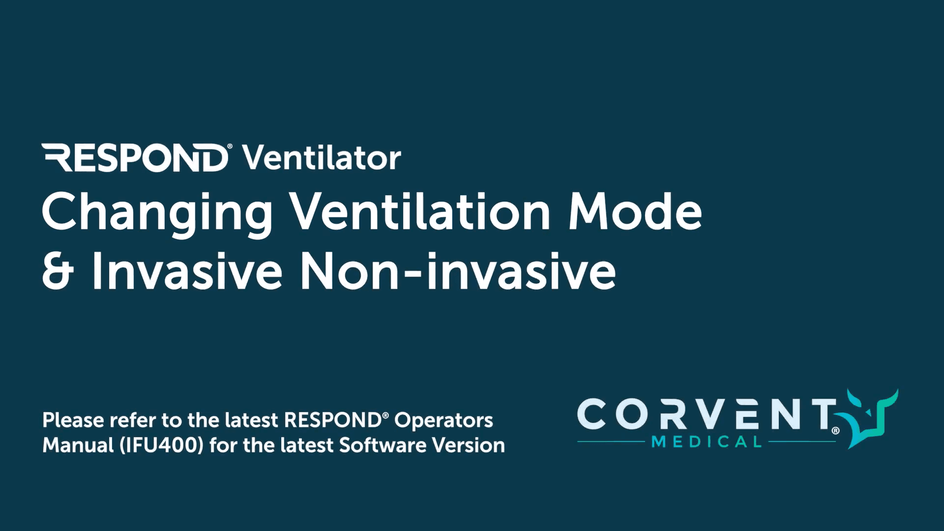 Changing Ventilation Mode & Invasive Non-invasive