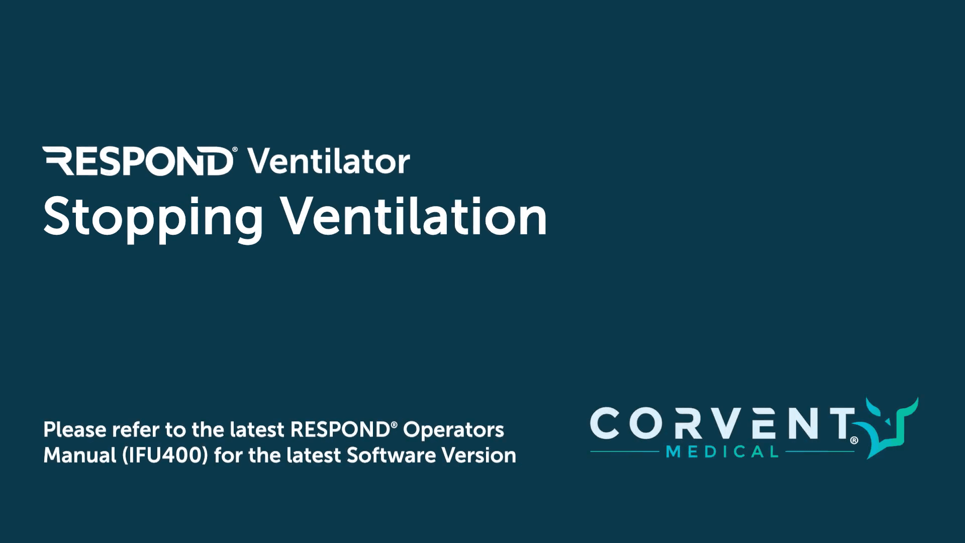 Stopping Ventilation