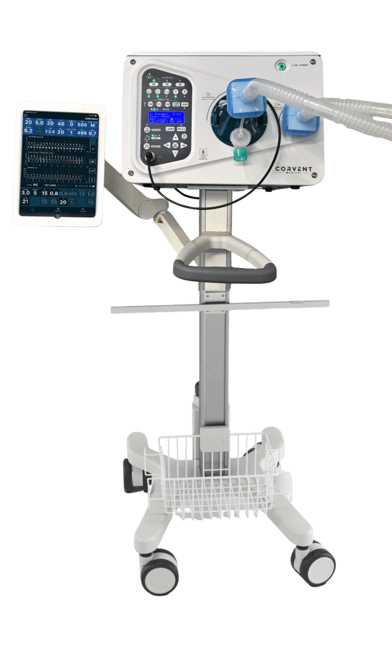 RESPOND ventilator on a stand with CorVision